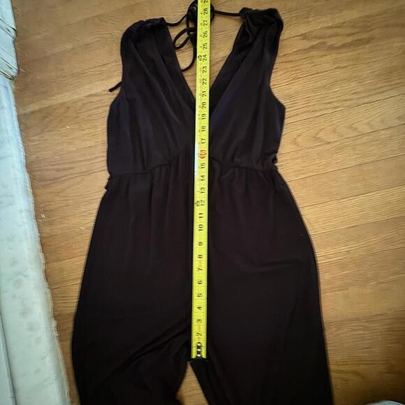 BCBGeneration black sleeveless one piece flowy wide leg jumpsuit XS - Picture 5 of 12